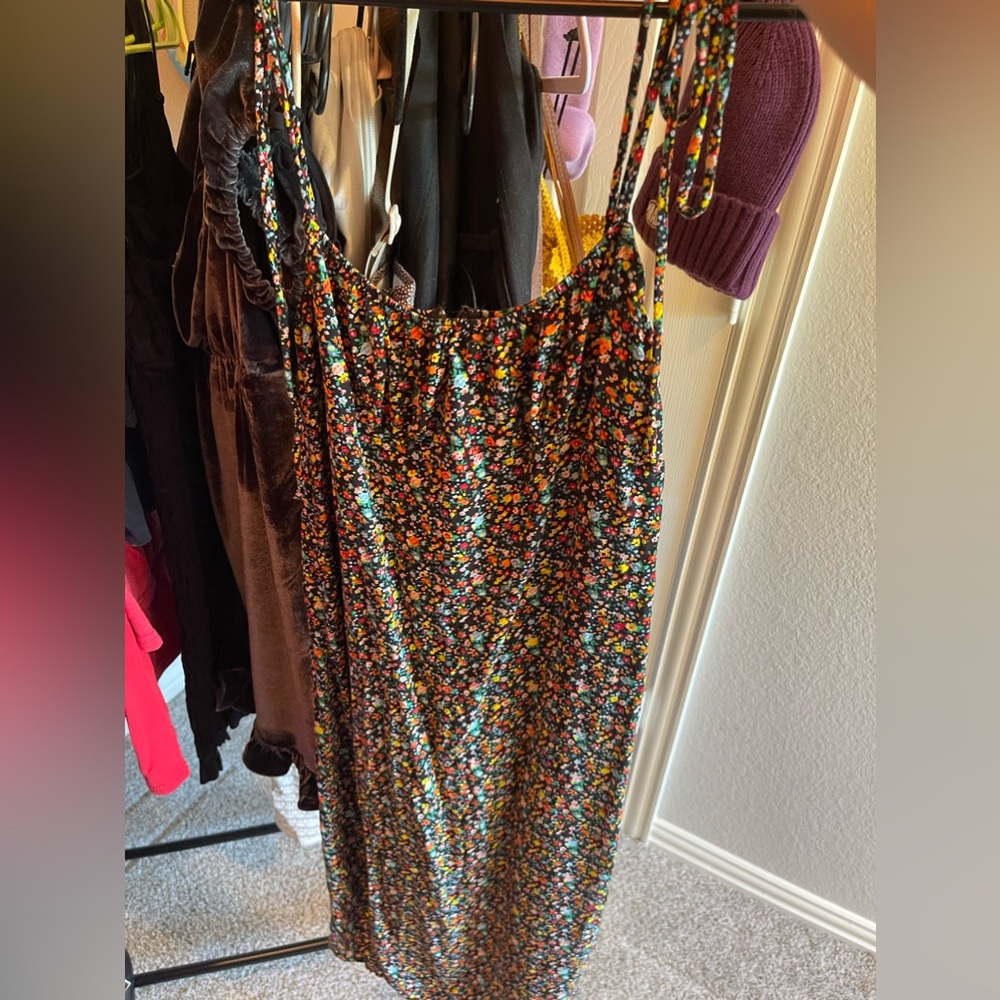 MOTEL ROCKS MIDI SUN DRESS SIZE SMALL FLORAL PRINT